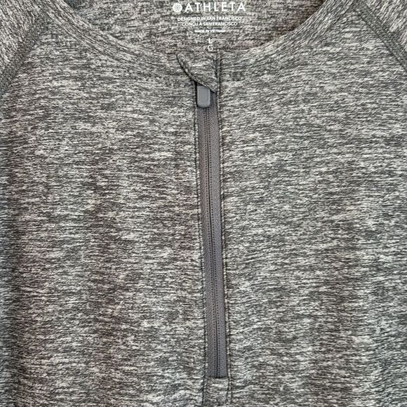 Athleta women Pacifica Illume Half Zip Gray Long Sleeve UPF Fitted Top large NWT - Picture 7 of 12